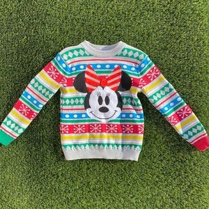 Girls Minnie Holiday Sweater